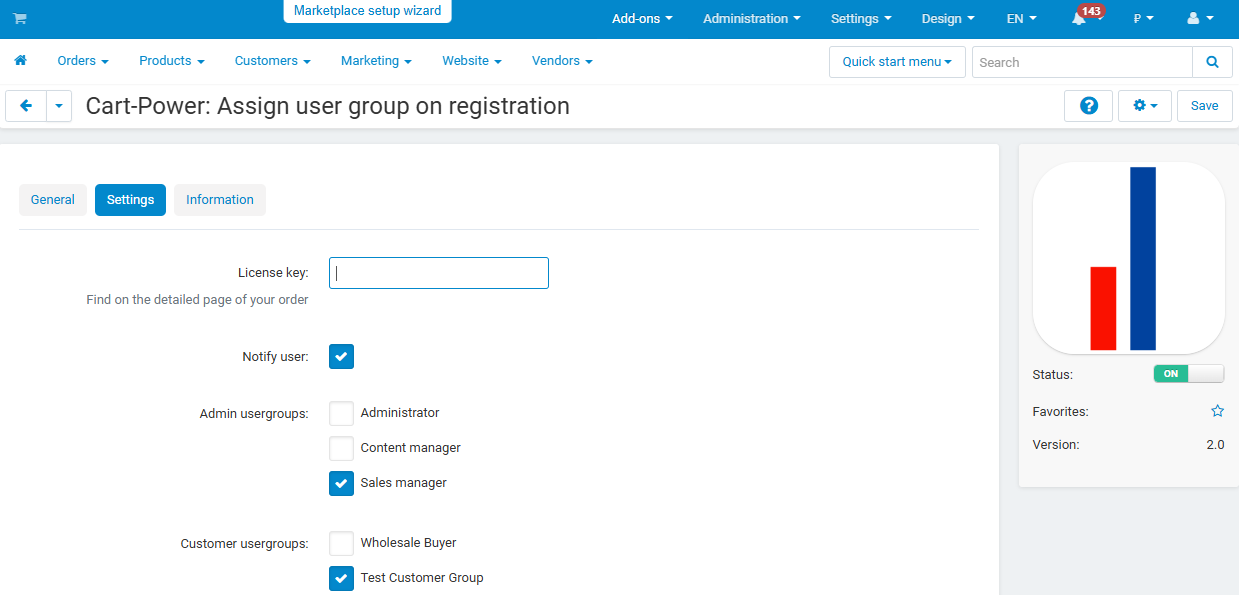 Group assignment settings