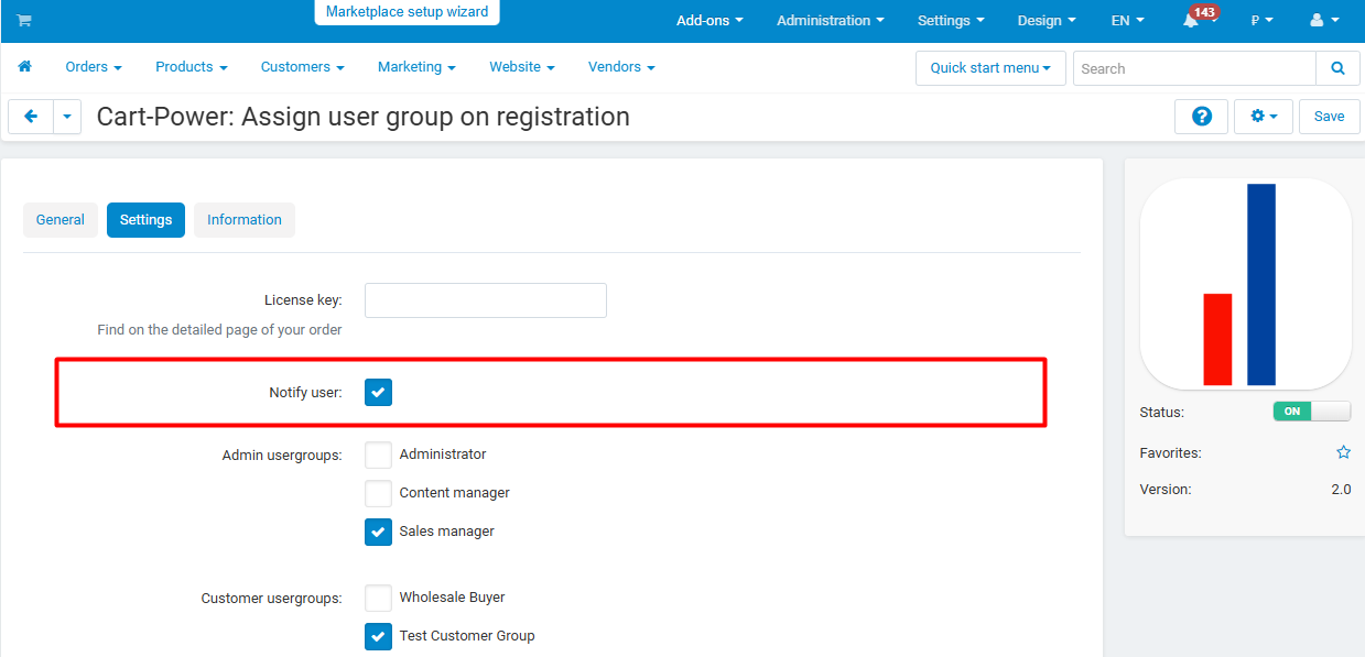 Groups in a user profile