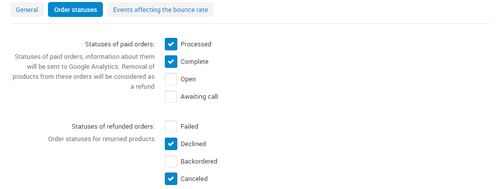 Custom event configuration