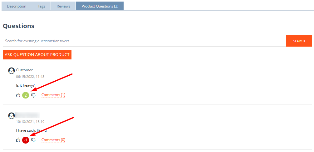 Search through existing questions