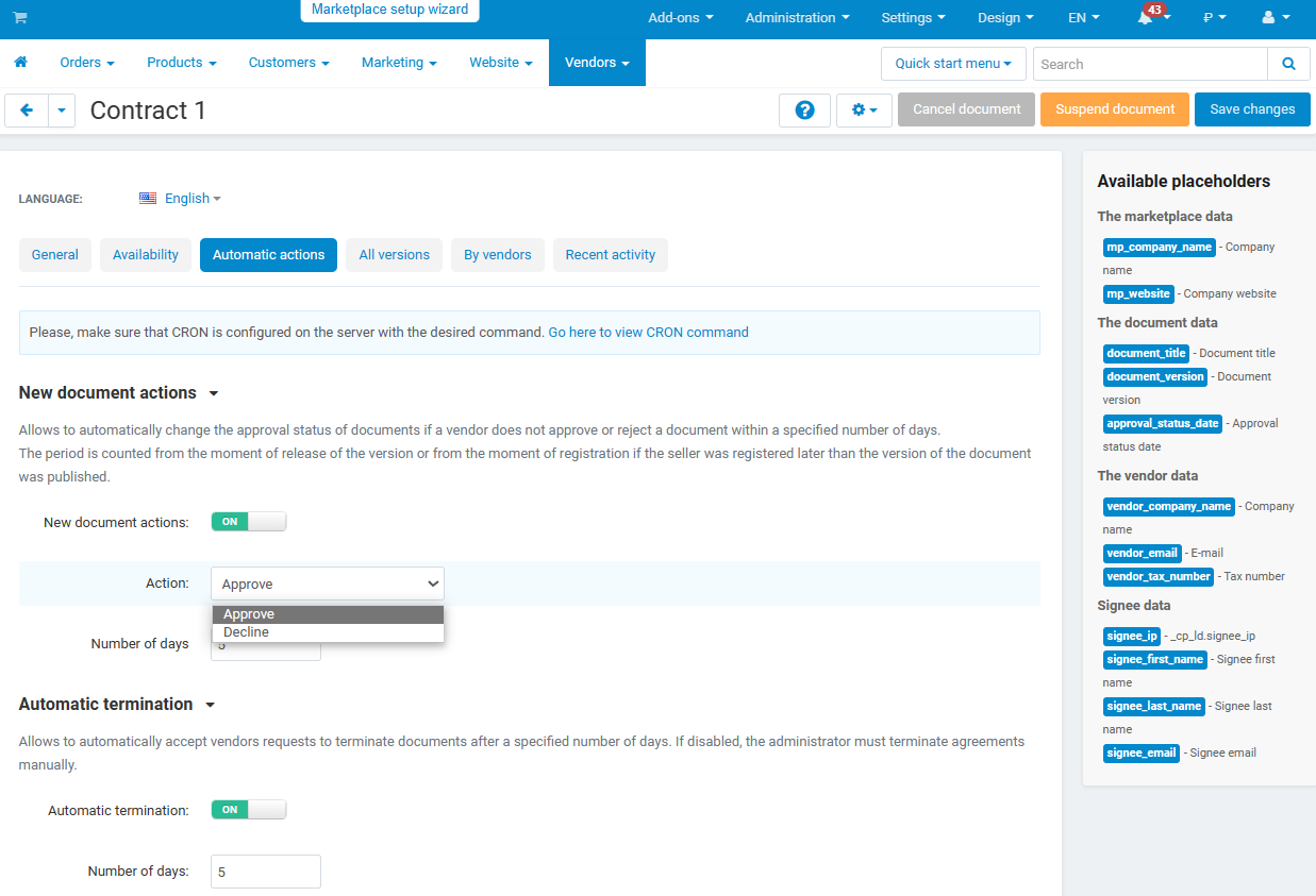 Activity history for a document