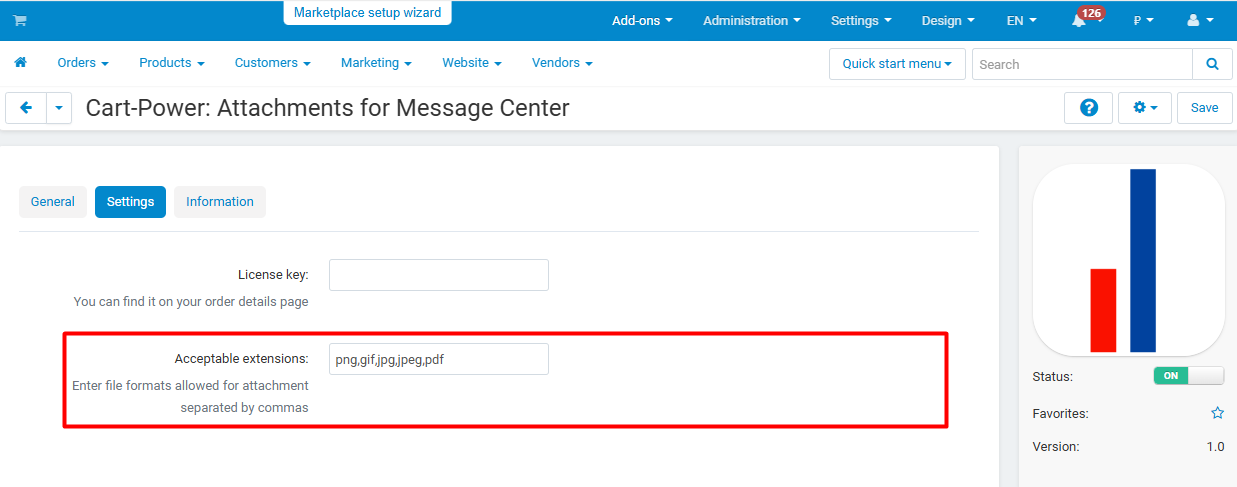 Attaching a file in the Message Center