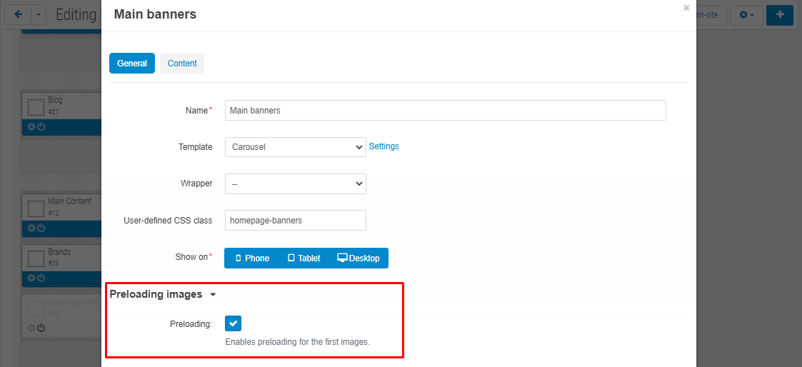 Preloading product images