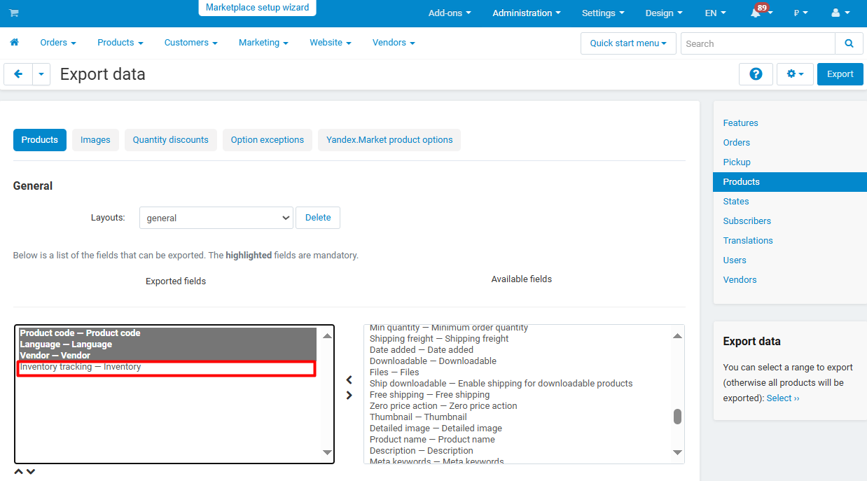 Enabling the mode through import