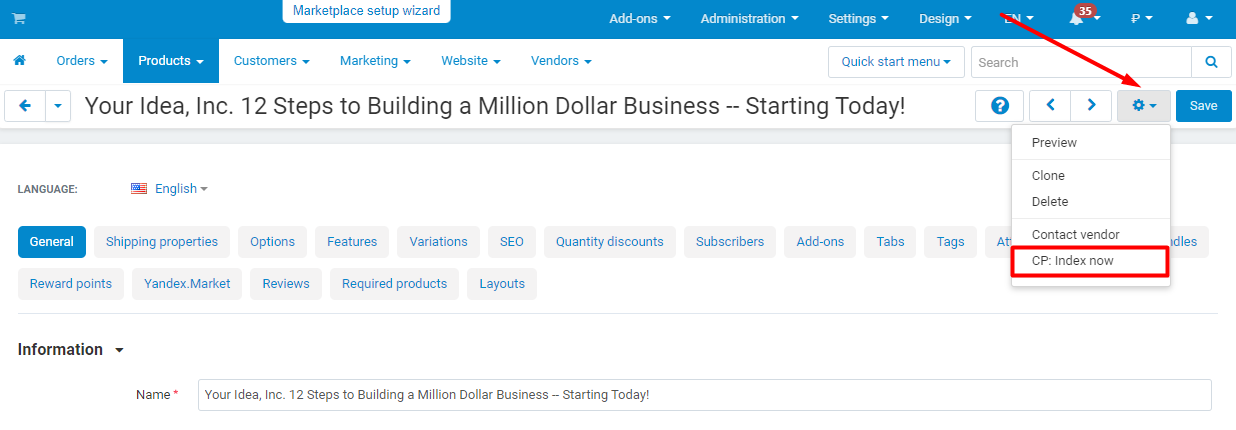 Indexing status of submitted pages