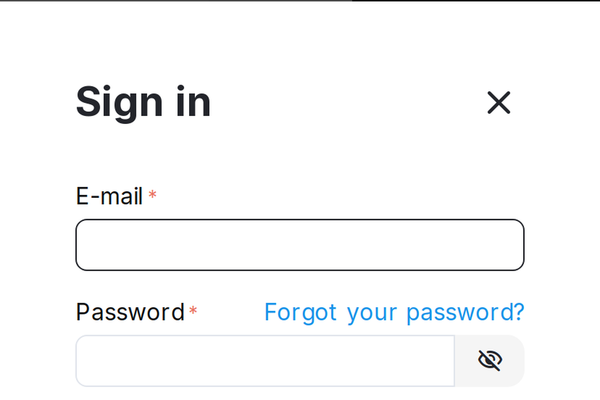 The same button in the sign-in pop-up from the header.
